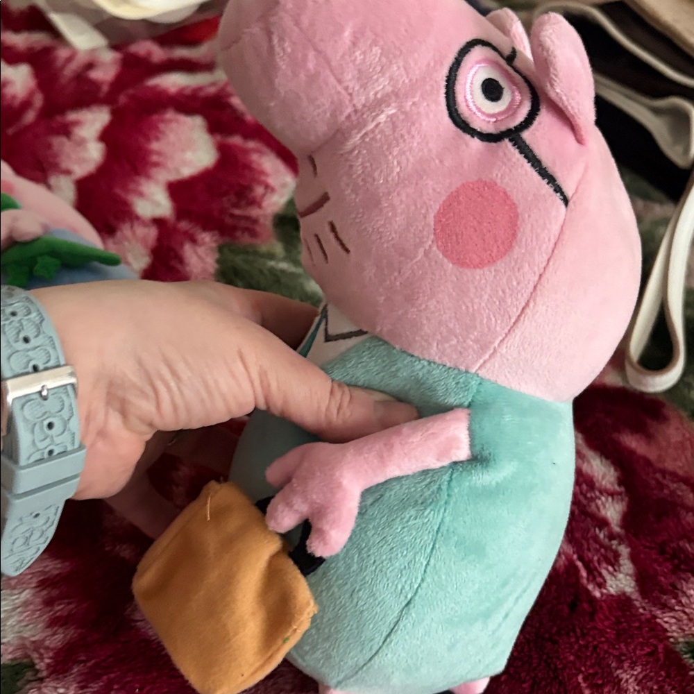 TY Peppa Pig George W/Dinosaur XL Jumbo Plush Doll Toy set - Picture 4 of 5